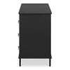 Reagan 6 Drawer Dresser Black, by Moe's Home, 63" width x 30.25" height x 18.5" depth thumbnail 3