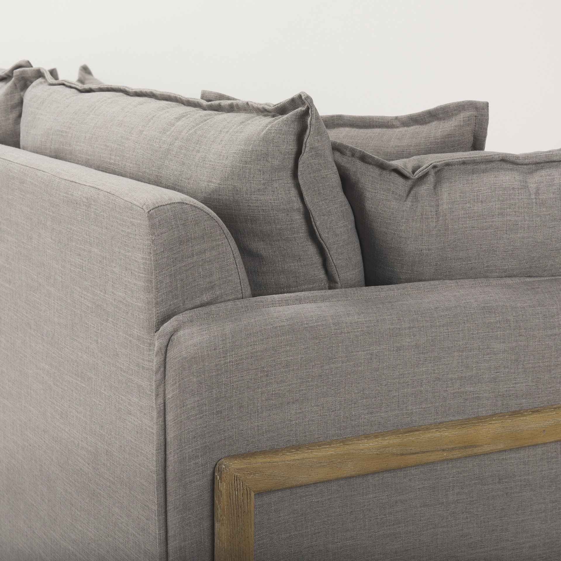 Roy I 84' Flint Gray Upholstered Three Seater Sofa, Sofas & Sectional by Mercana, 83.86" length x 40.94" width x 32.87" height View 11