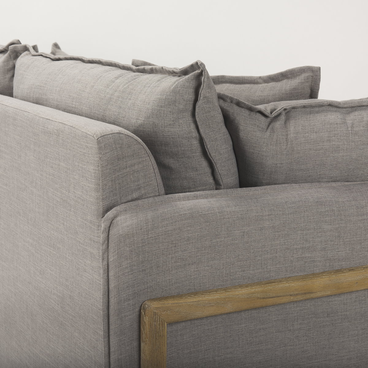 Roy I 84' Flint Gray Upholstered Three Seater Sofa, Sofas & Sectional by Mercana, 83.86" length x 40.94" width x 32.87" height View 11