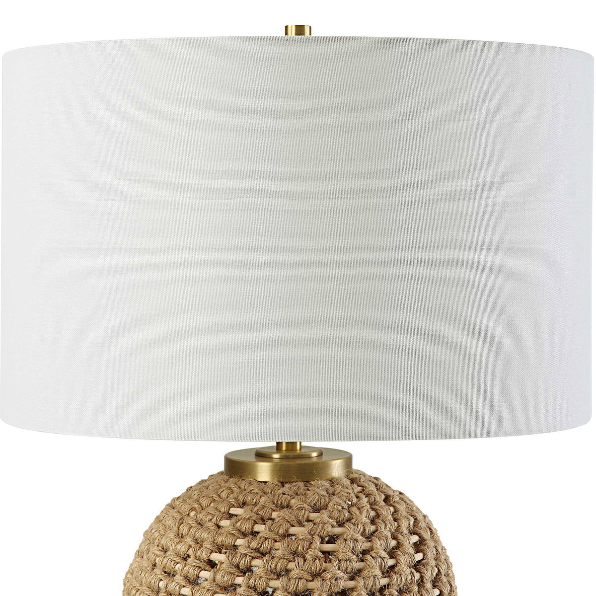 Kendari Rope & Rattan Table Lamp, by Uttermost, 1'5" width x 2'0.75" height x 1'5" depth View 6