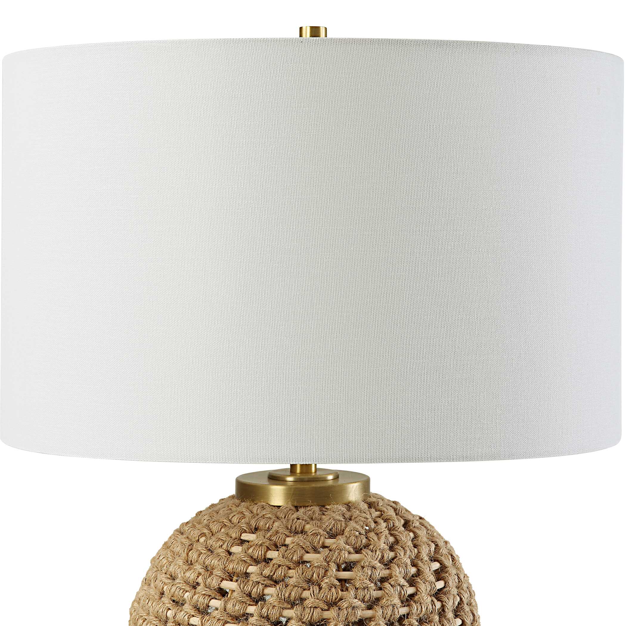 Kendari Rope & Rattan Table Lamp, by Uttermost, 17" width x 24.75" height x 17" depth View 6