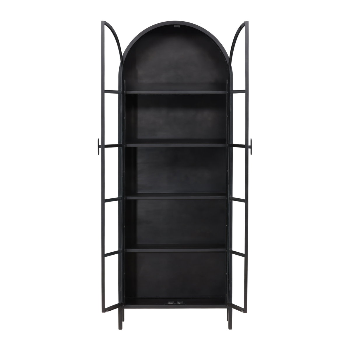 Kiera Cabinet Black, Cabinets & Sideboard by Dovetail, 32" width x 86" height x 16" depth View 5