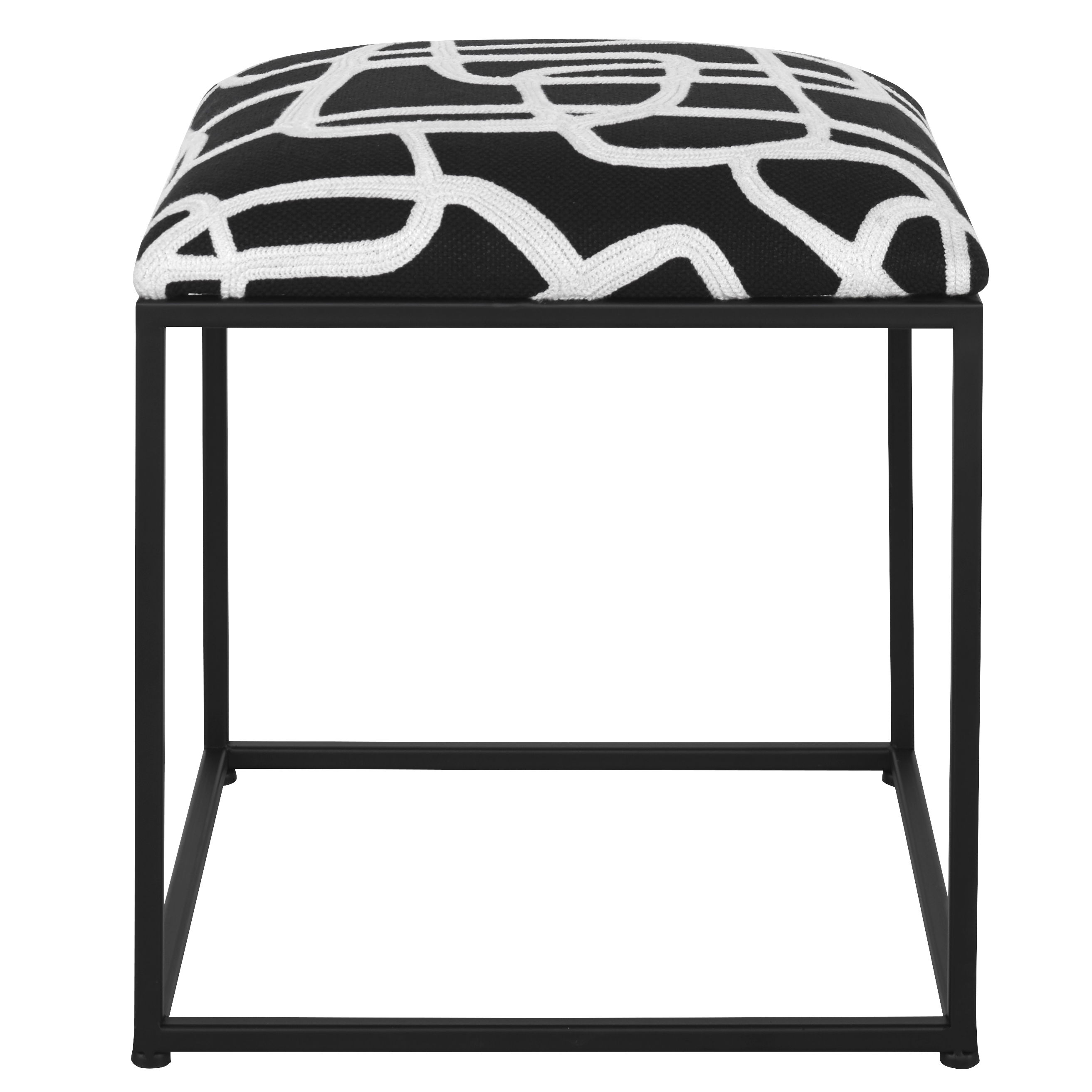 Twists And Turns Fabric Accent Stool large image 