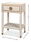 Gabriella Shagreen Nightstand Osprey Wht, by Sarreid, 1'2" length x 1'8" width x 2'7" height thumbnail 13