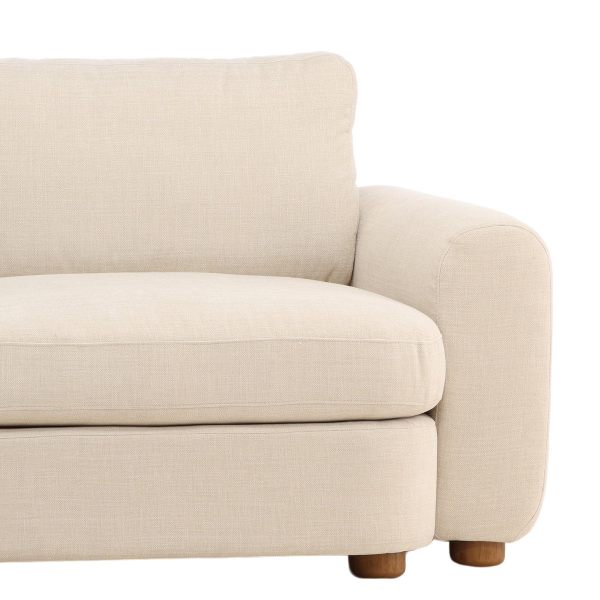 Araceli L-Shape Sectional Oatmeal C0, Sectional Sofa by Dovetail, 119.5" width x 35.25" height x 119.5" depth View 3