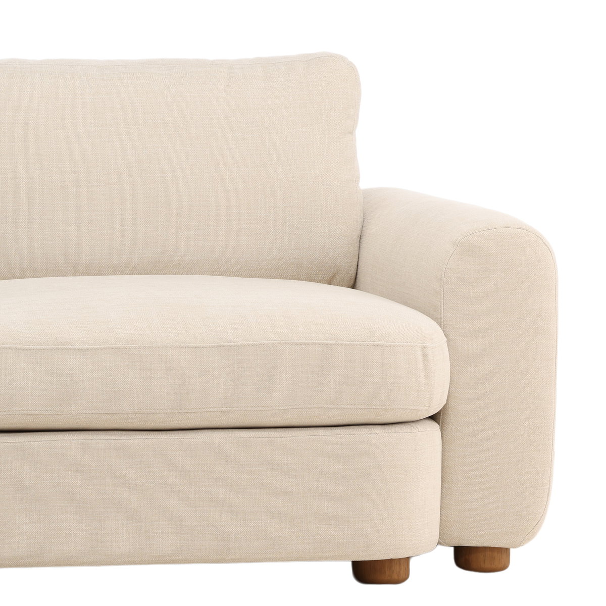 Araceli L-Shape Sectional Oatmeal C0, Sectional Sofa by Dovetail, 120" width x 35" height x 120" depth View 3