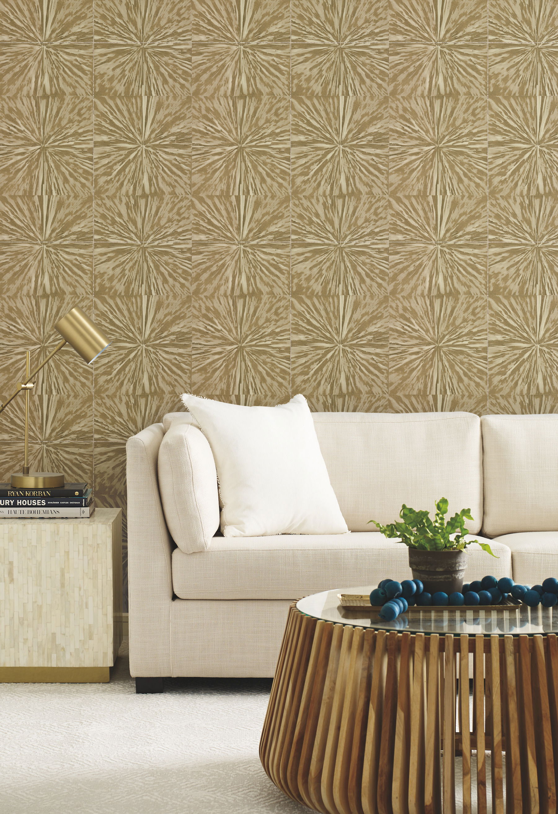 Squareburst Gold Wallpaper large image 