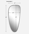 Olona Asymmetrical Modern Mirror, by Uttermost, 27" width x 60" height x 1" depth thumbnail 3