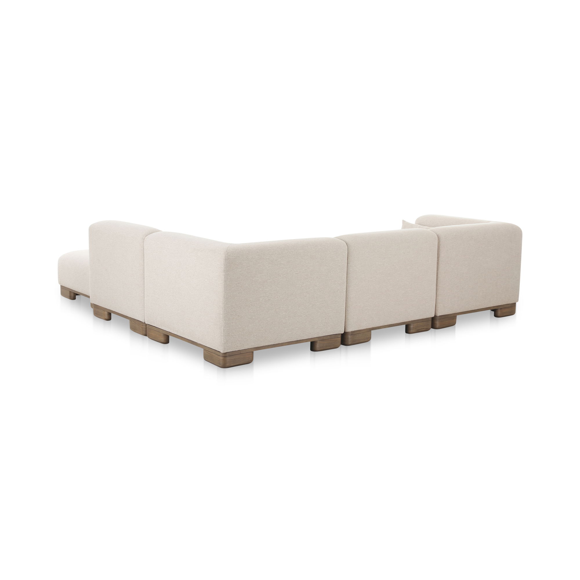 June Dream Modular Sectional Oatmeal, Sectional Sofa by Moe's Home, 115" width x 30" height x 110" depth View 5