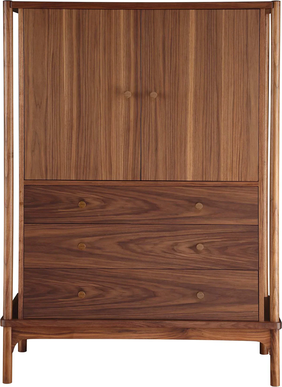 Walnut Grove Gentleman's Chest, Dresser by Stickley, 45" width x 60.5" height x 22" depth View 2