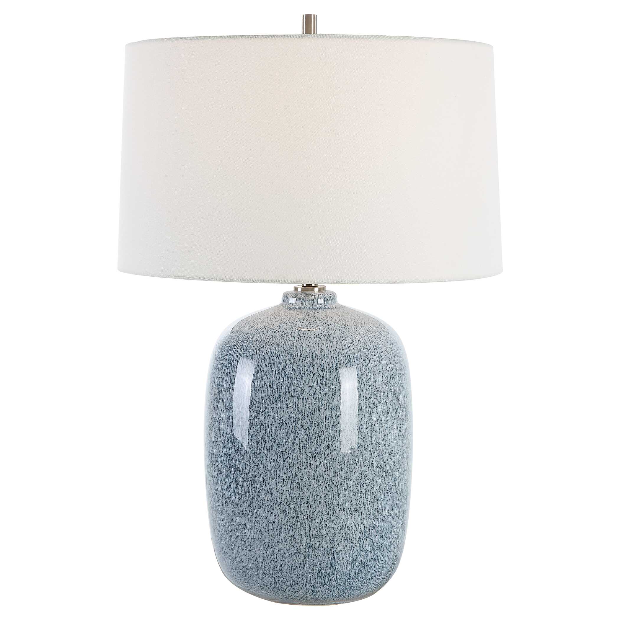 Jubilee Sky Blue Table Lamp, by Uttermost, 18" width x 26.75" height x 18" depth View 1