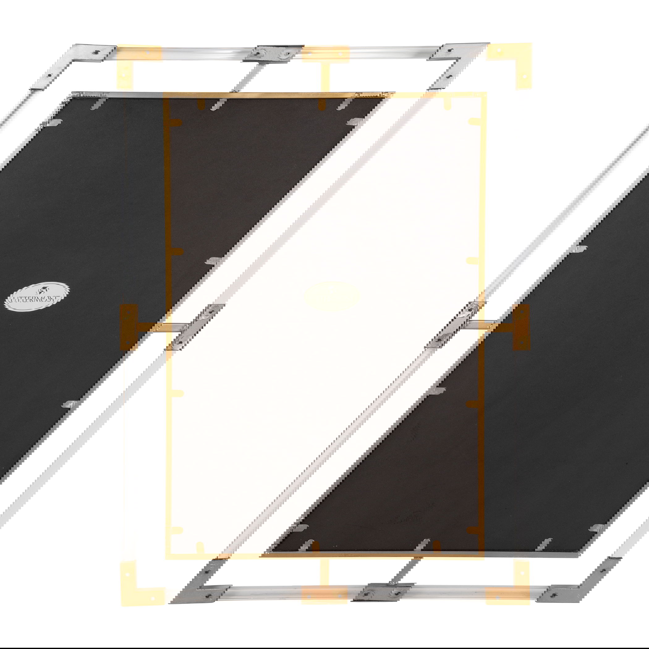 Balkan Modern Gold Wall Mirror, by Uttermost, 27.5" width x 37.5" height x 1.37" depth View 8