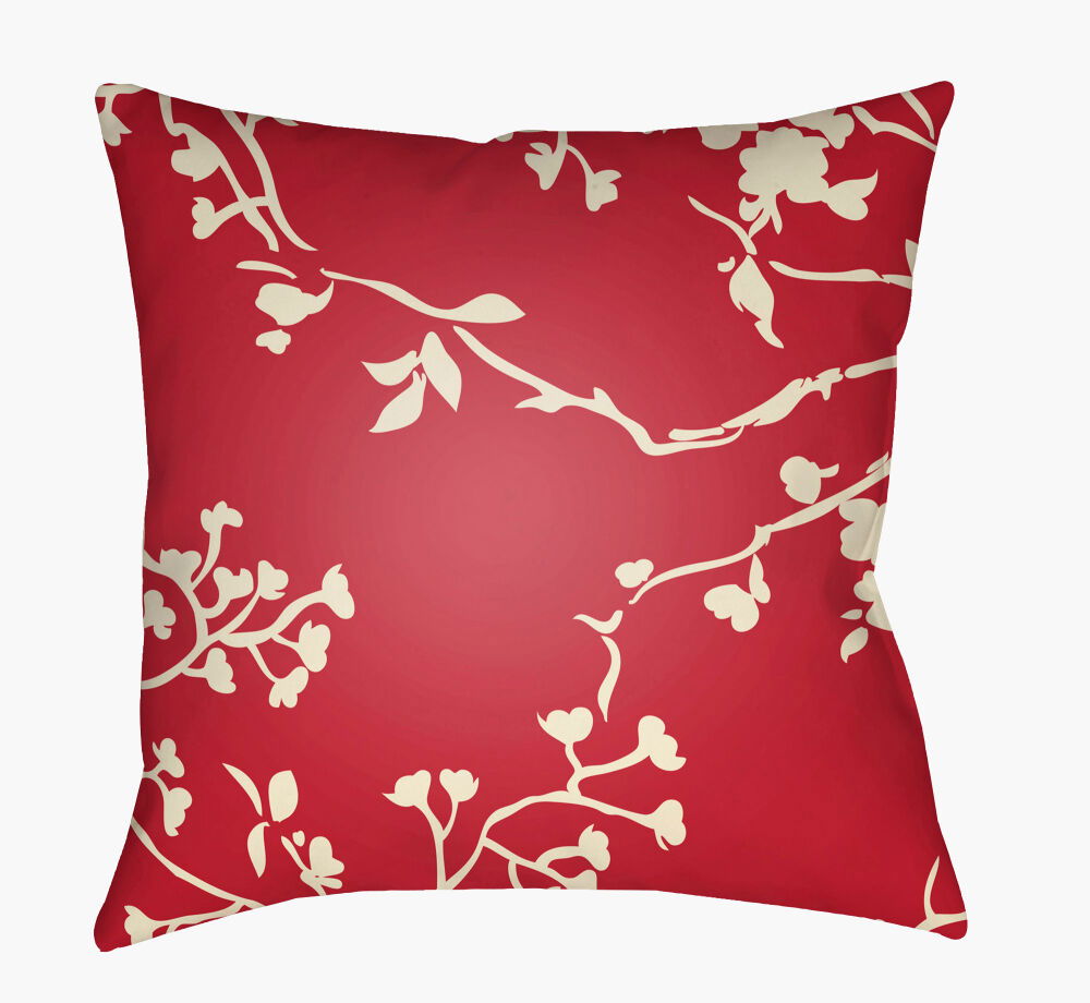 Chinoiserie Floral Accent Pillow, Decorative Pillow by Surya, 22" length x 22" width