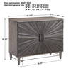 Shield Gray Oak 2 Door Cabinet, Cabinets & Chest by Uttermost, 40" width x 32" height x 18" depth thumbnail 3