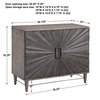 Shield Gray Oak 2 Door Cabinet, Cabinets & Chest by Uttermost, 40" width x 32" height x 18" depth thumbnail 3