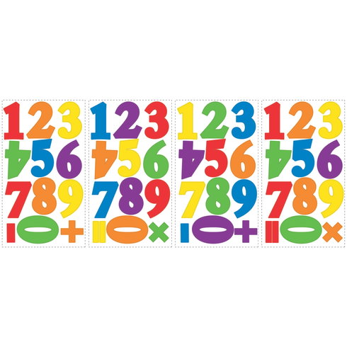 Numbers Primary Wall Decals