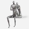 Courtship Antique Nickel Figurine, Figurines & Statue by Uttermost, 9.87" width x 18.87" height x 7.12" depth thumbnail 1