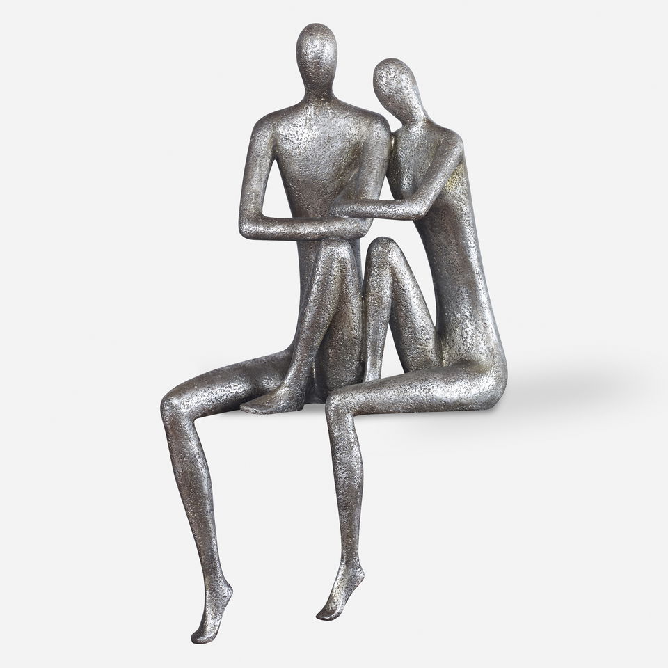 Courtship Antique Nickel Figurine