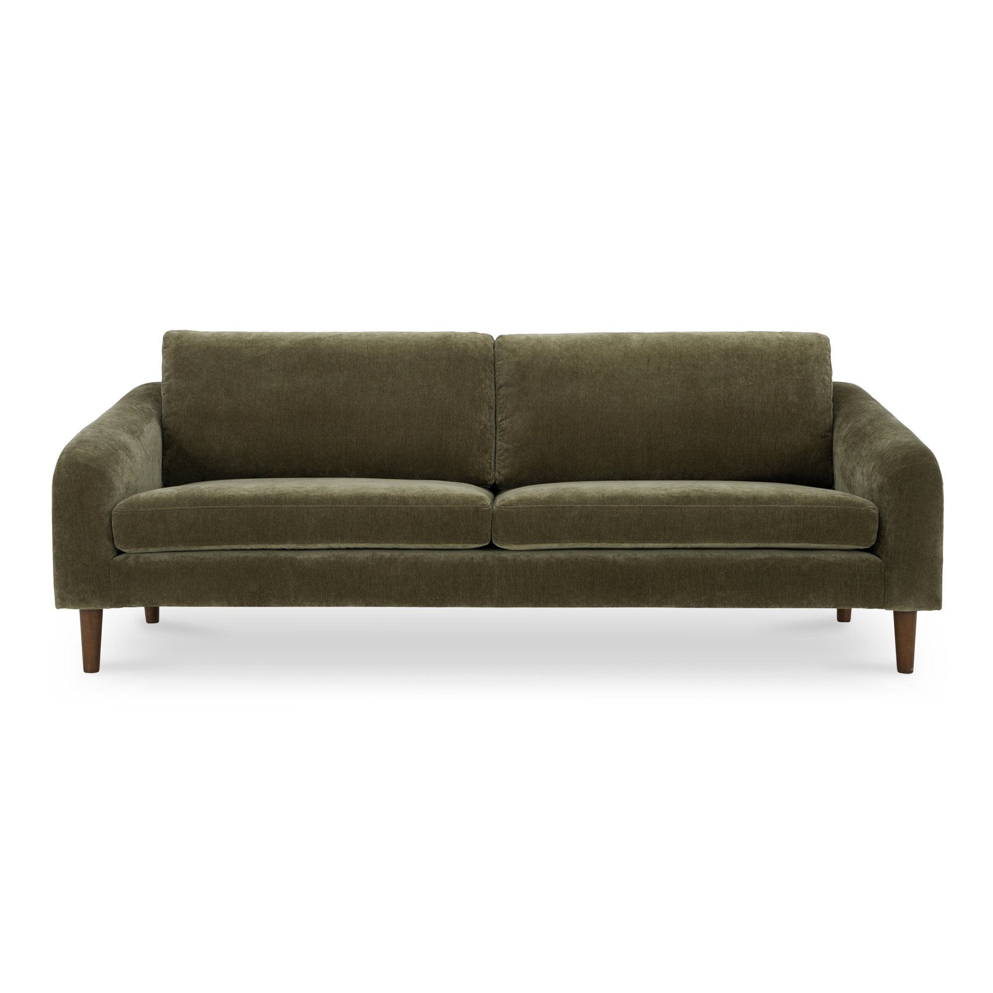 Quinn Sofa Cedar Green, Sofas & Sectional by Moe's Home, 86.6" width x 33.5" height x 34.8" depth View 1