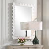 Haya White Scalloped Mirror thumbnail 3