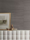 Sisal Grasscloth Silver Metallic Wallpaper, by York Wall, 24' length x 3' width x 0.02" depth thumbnail 2