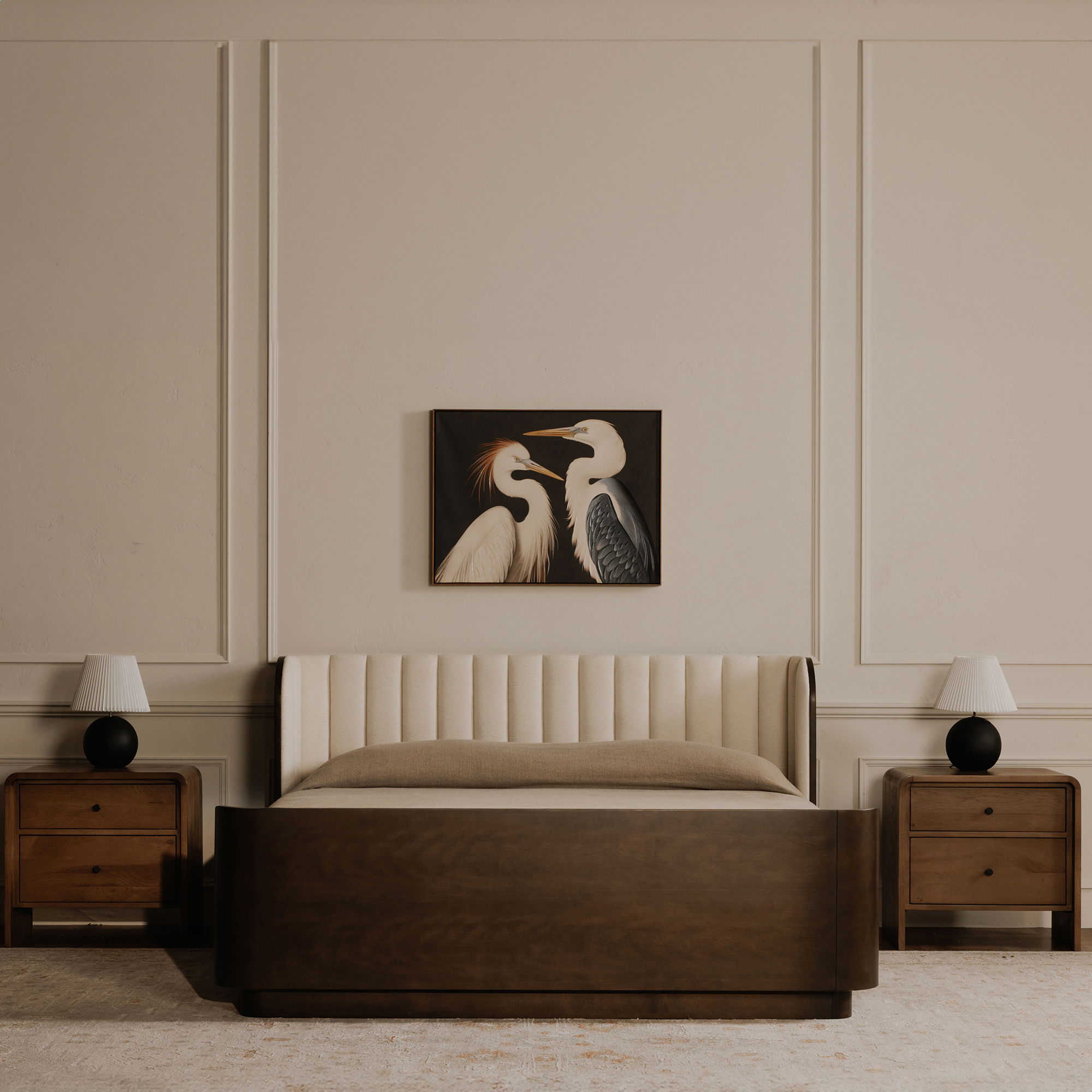 Scarlette Queen Bed Cream large image 