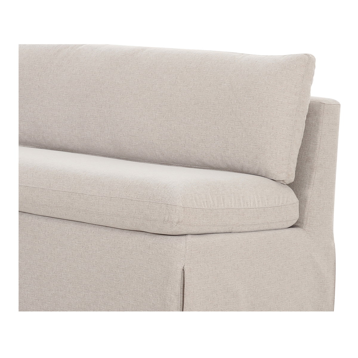 Fable Slipcover Dining Bench Beige, Benche by Moe's Home, 72.75" width x 31.75" height x 28.5" depth View 5