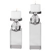 Lucian Nickel Candleholders Set/2, Candles & Candle Holder by Uttermost, 4.5" width x 14.5" height x 4.5" depth thumbnail 3