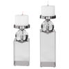 Lucian Nickel Candleholders Set/2, Decorative by Uttermost, 4.5" width x 14.5" height x 4.5" depth thumbnail 3