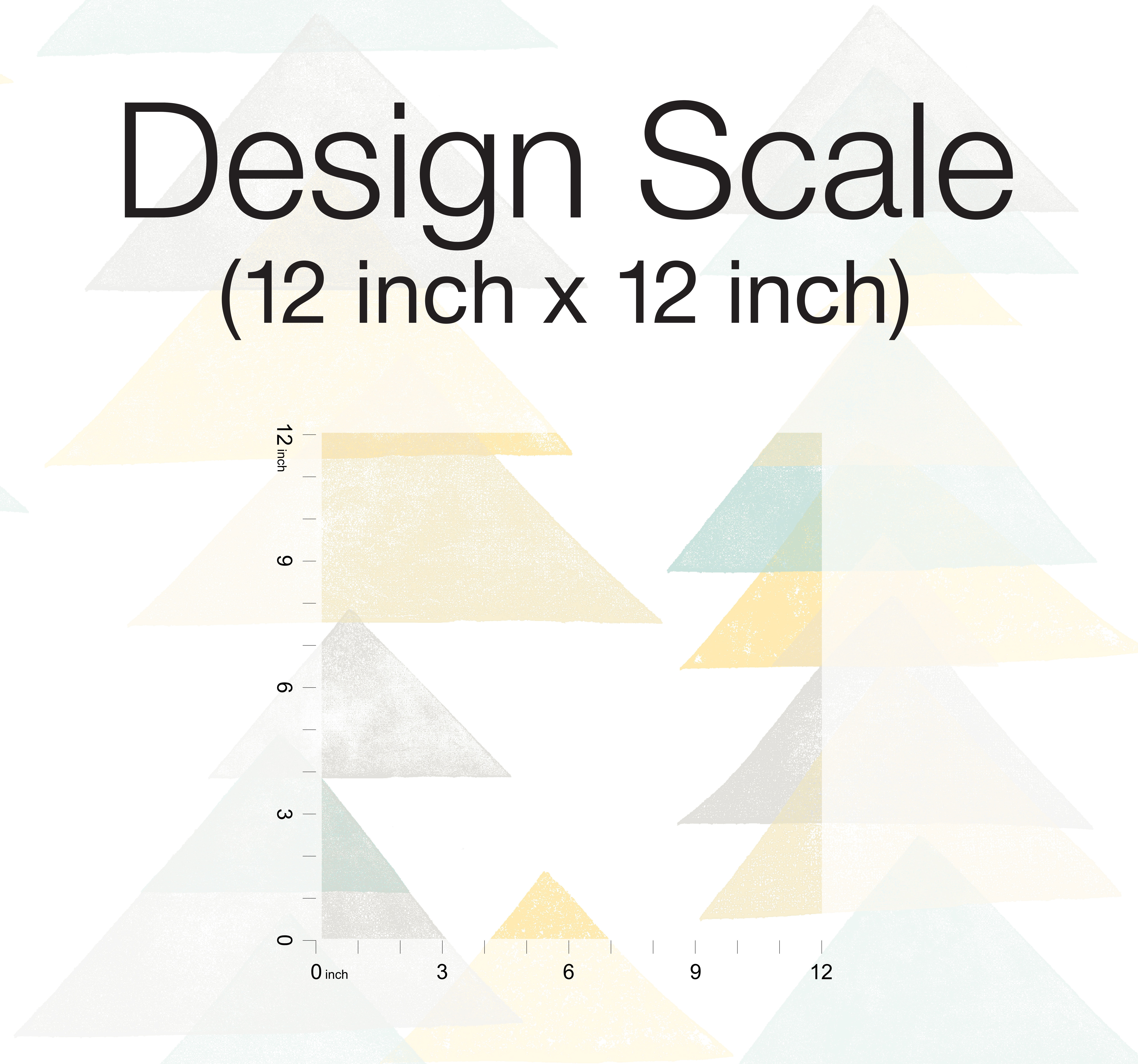 Triangles Aqua & Yellow Peel & Stick Wallpaper large image 
