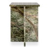 Blair Accent Table Rainforest Green Marble, Side & End Table by Moe's Home, 14" width x 20" height x 14" depth thumbnail 1