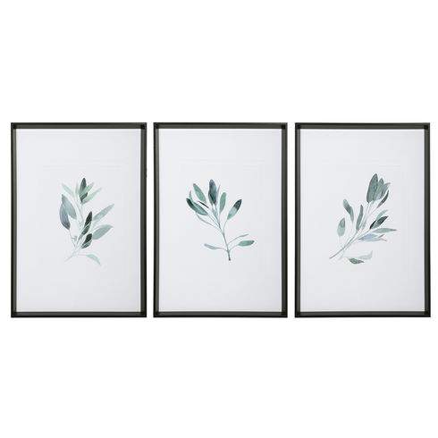 Simple Sage Watercolor Prints Set/3