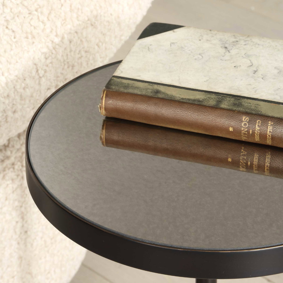 Odesa Marble Accent Table, Side & End Table by Uttermost, 11.75" width x 23" height x 11.75" depth View 4
