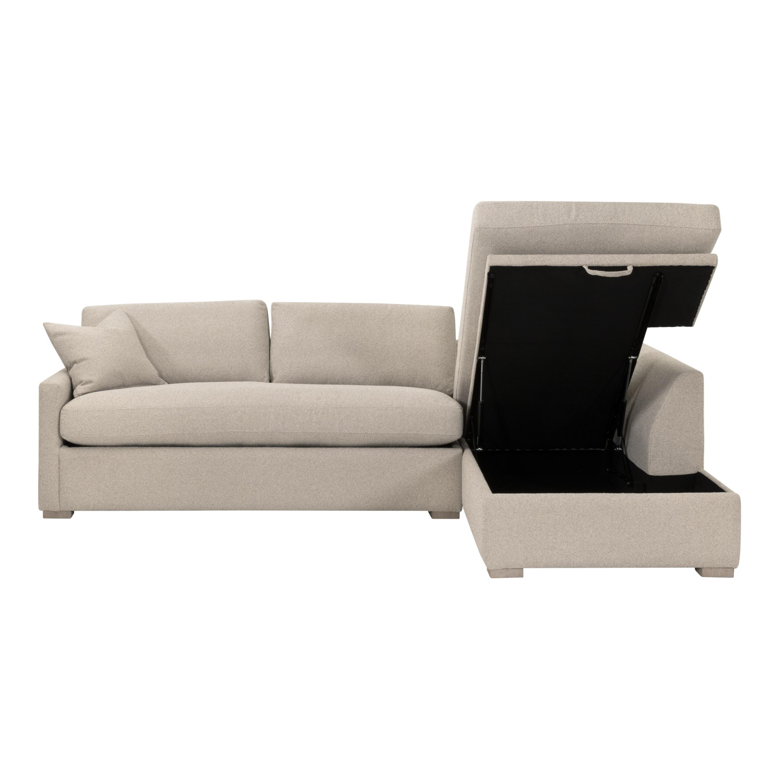 Clara 112' Slim Arm Sleeper Queen RF Sectional, Seating by Essentials for Living, 112" width x 37.5" height x 81" depth View 5