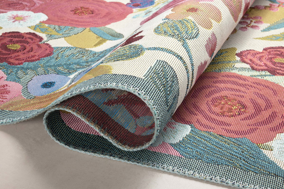 Rifle Paper Co. x Loloi Perennial Rug, 2'5" length x 7'8" width View 4