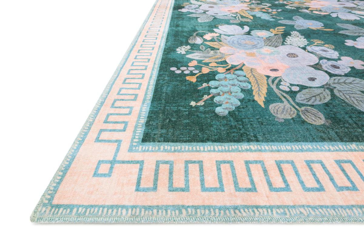 Rifle Paper Co. x Loloi Jardin Rug, 1'6" length x 1'6" width View 5