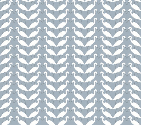 Elegant Birds Blue Peel & Stick Wallpaper