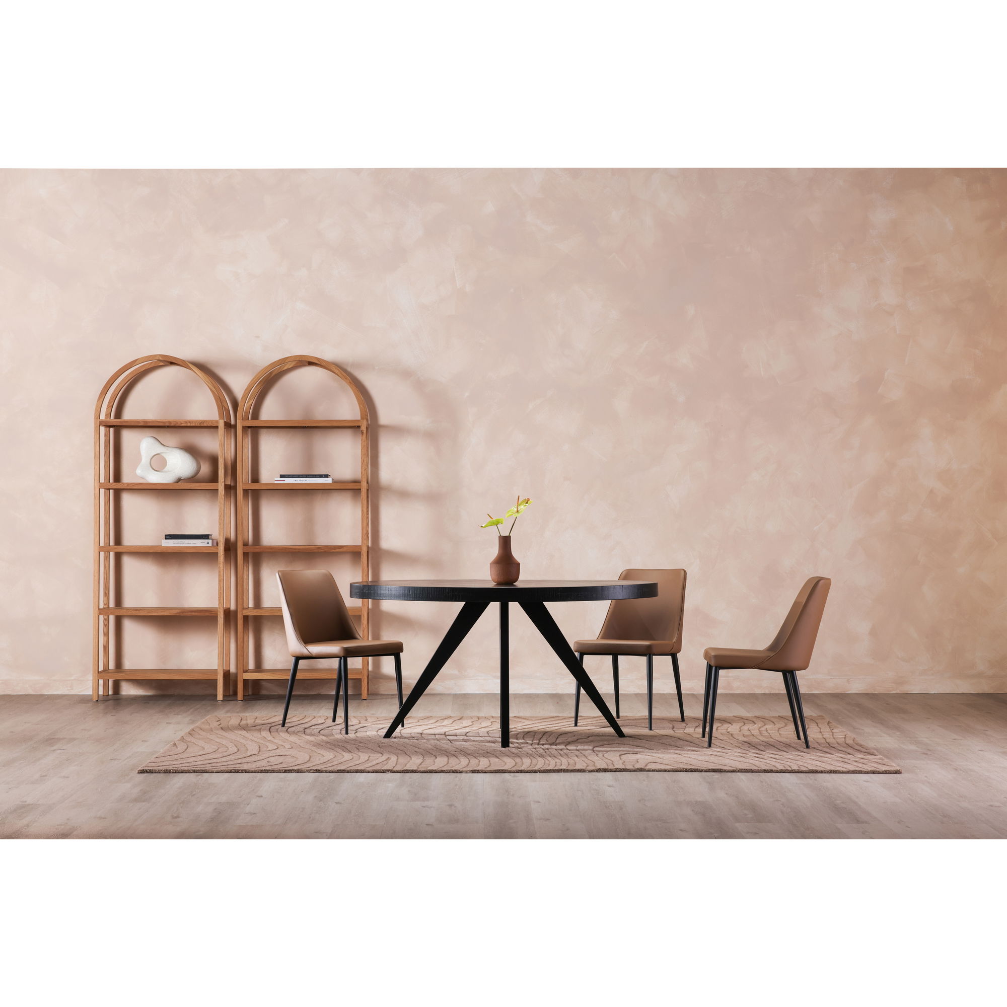 Parq Oval Dining Table Black large image 