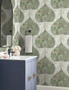 Mystic Forest Green & Coral Wallpaper thumbnail 2