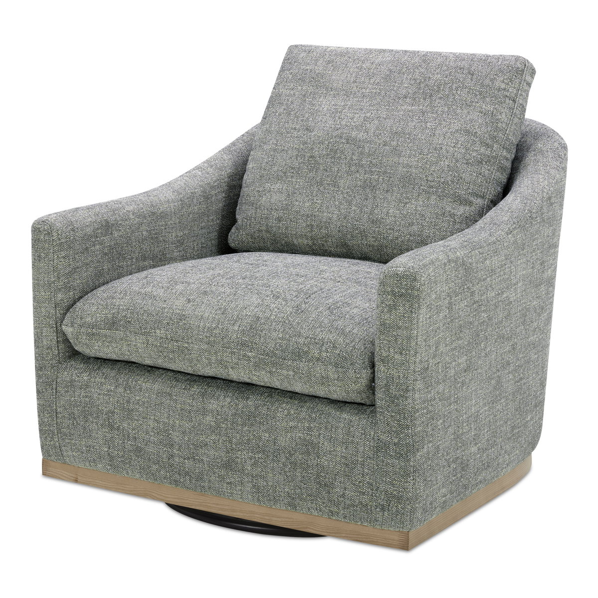 Linden Swivel Chair Slated Moss, Accent Chair by Moe's Home, 33" width x 28.35" height x 34" depth View 2