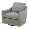 Linden Swivel Chair Slated Moss, Accent Chair by Moe's Home, 33" width x 28.35" height x 34" depth thumbnail 2