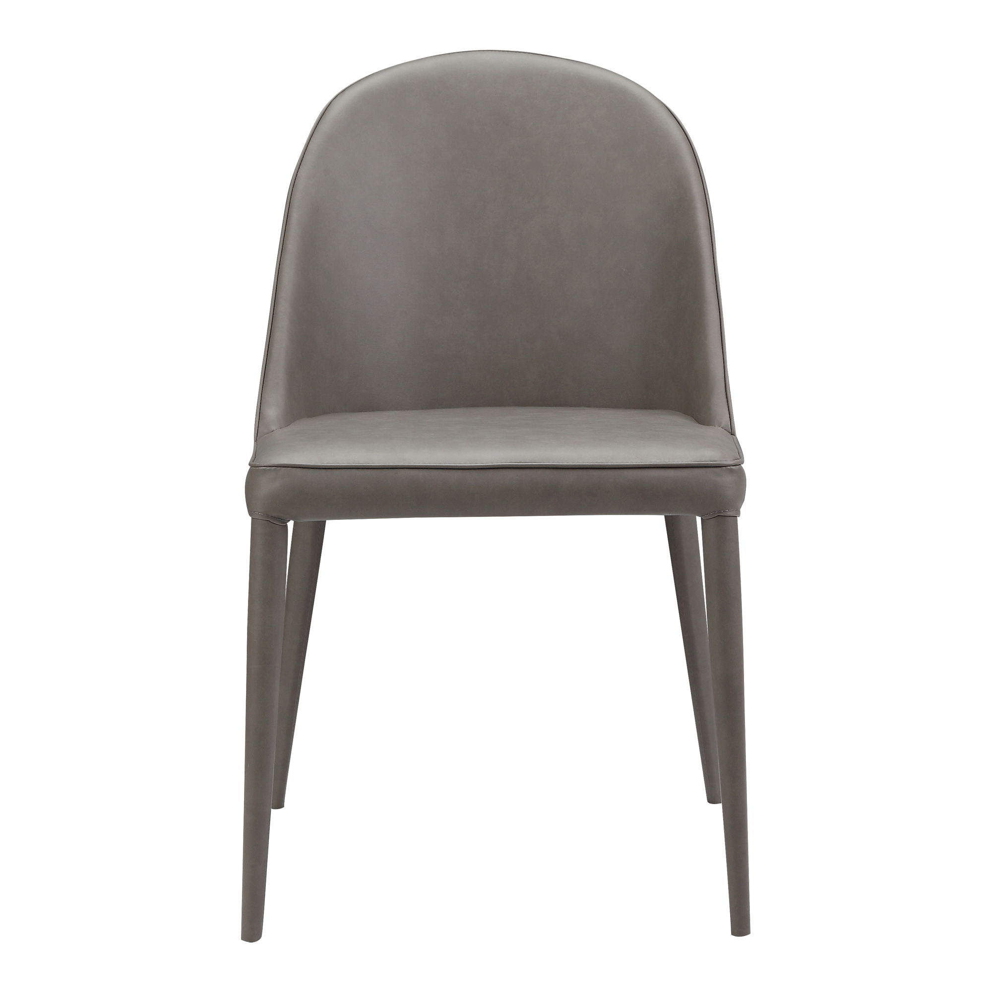 Burton Dining Chair Grey Vegan Leather - Set Of Two, by Moe's Home, 19" width x 33" height x 22" depth View 4