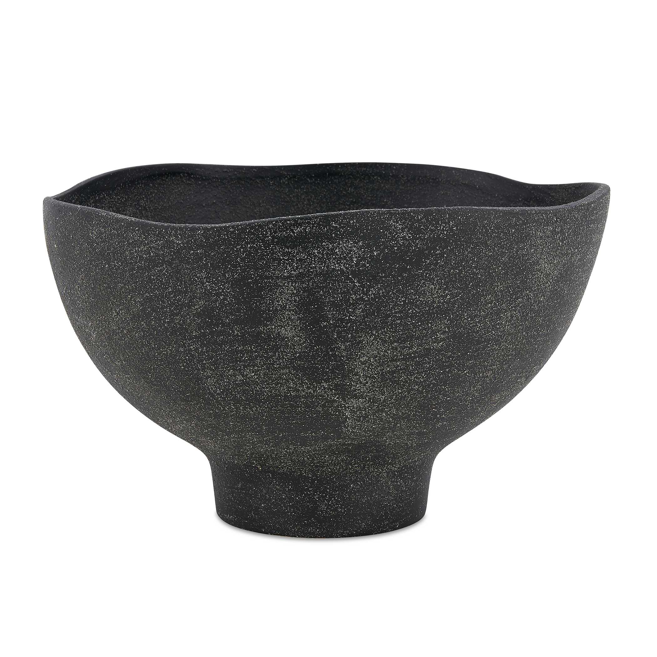 Komorebi Indoor-Outdoor Black Bowl, Decorative by Uttermost, 13" width x 8" height x 13" depth View 1
