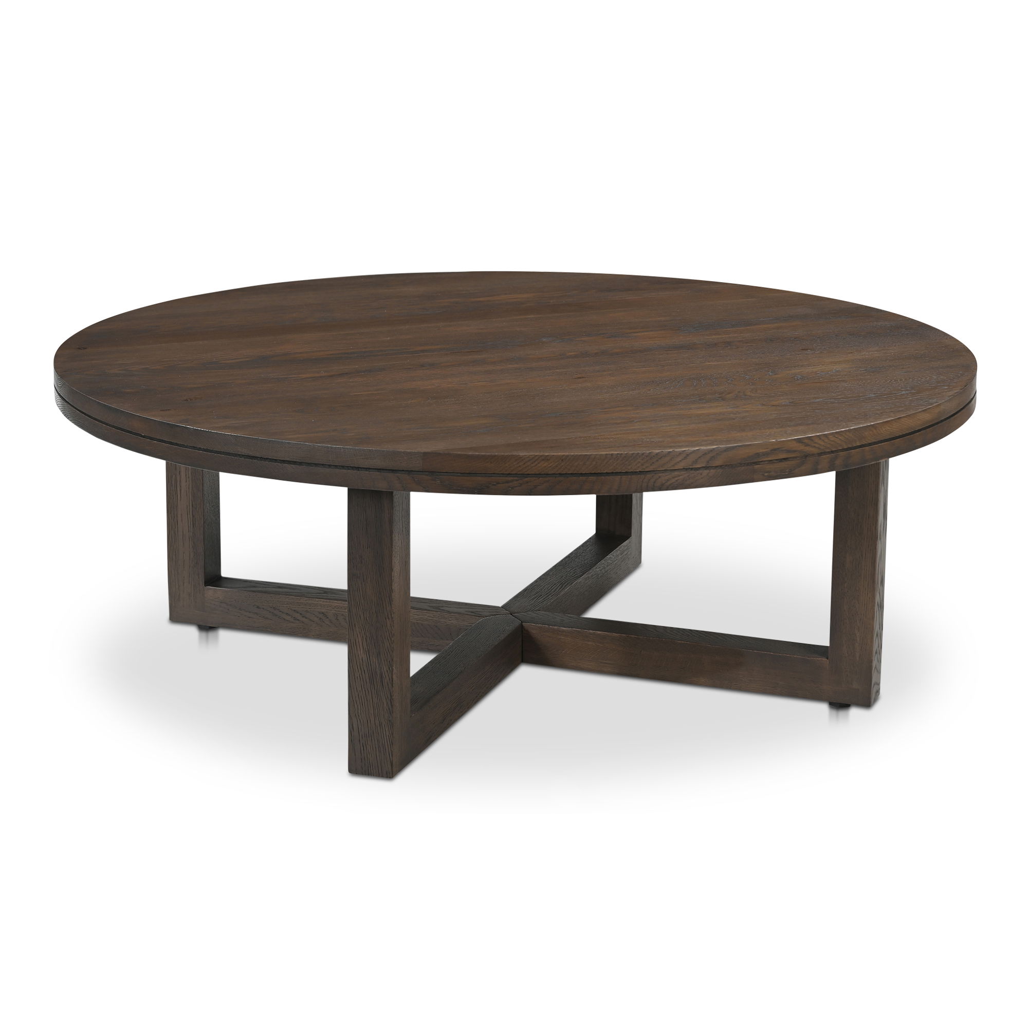 Joel Coffee Table Dark Brown, by Moe's Home, 42" width x 15" height x 42" depth View 2