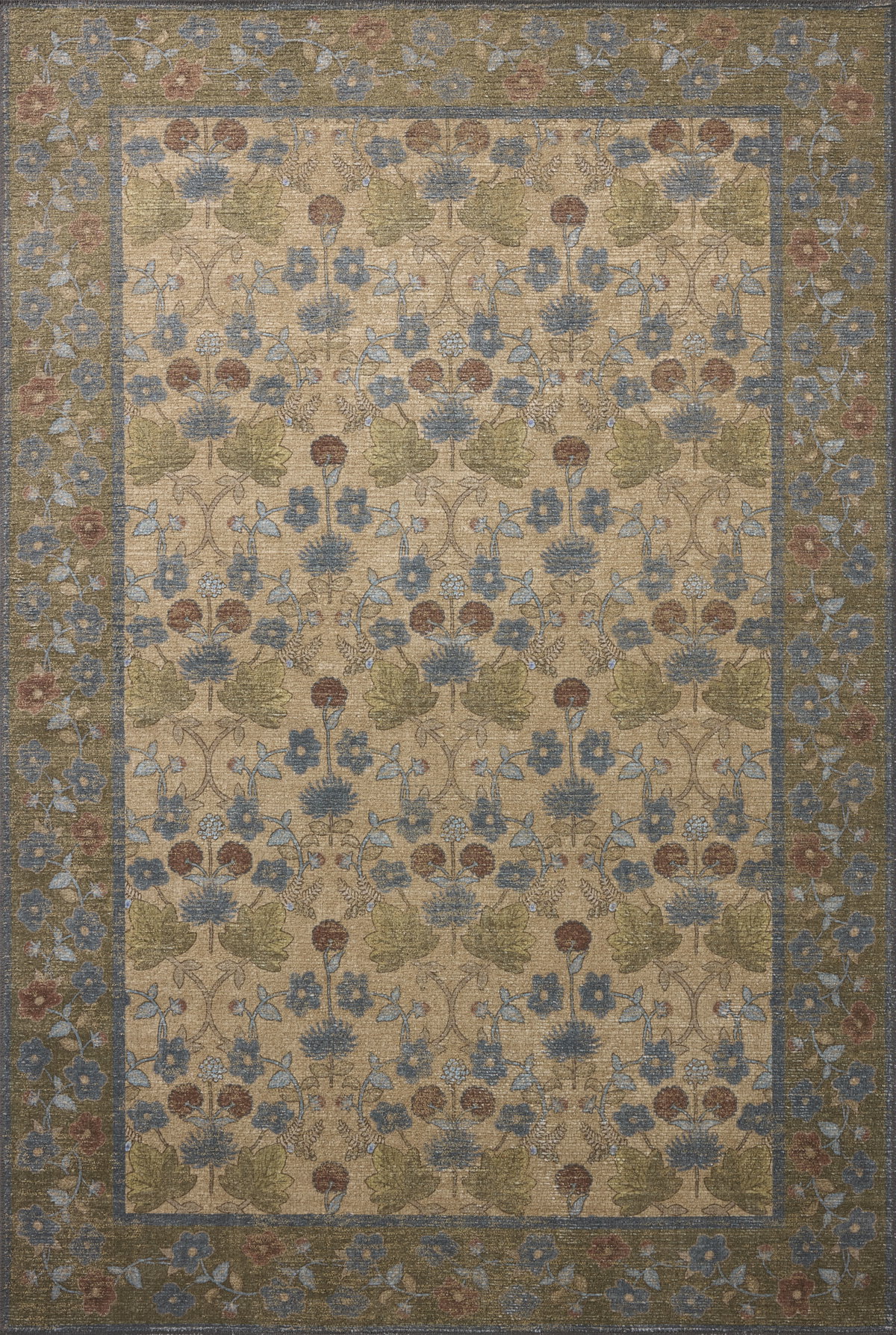 Rifle Paper Co. x Loloi Edinburgh Rug, 2' length x 5' width View 1