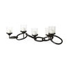 Quito Black Metal Chain-Link Five Candle Table Candle Holder, Candles & Candle Holder by Mercana, 7.68" length x 28" width x 4.69" height thumbnail 1