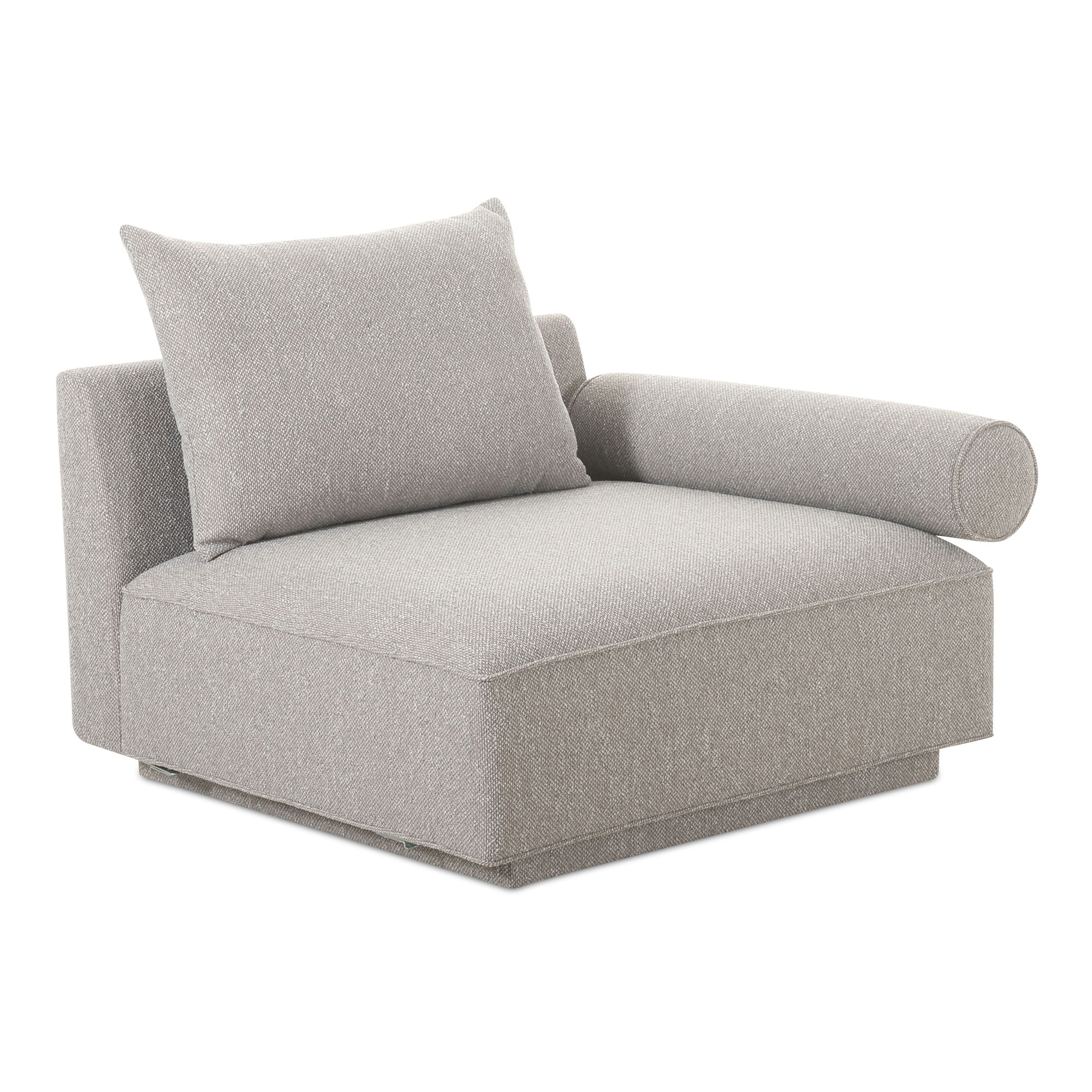 Rosello Right Arm Facing Chair Light Grey large image 