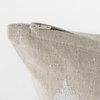 Enya 18x18 Beige and Cream Fabric Patterned Pillow Cover, Decorative Pillow by Mercana, 18" length x 18" width x 0.2" height thumbnail 10