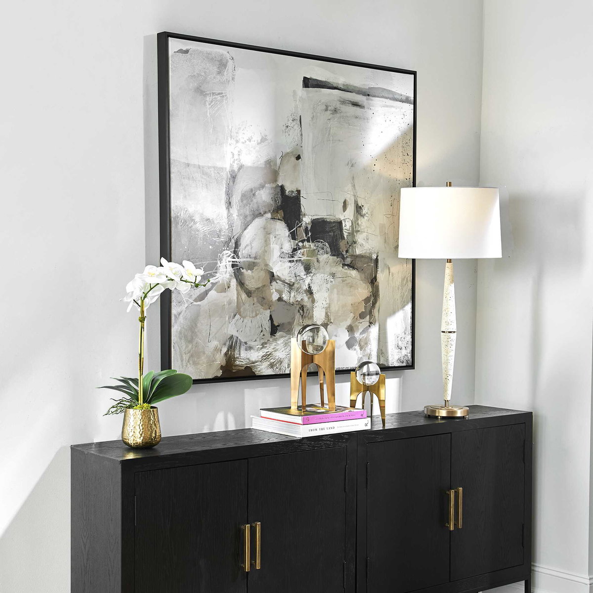 Solace I Abstract Art On Canvas, by Uttermost, 49.5" width x 49.5" height x 2" depth View 4