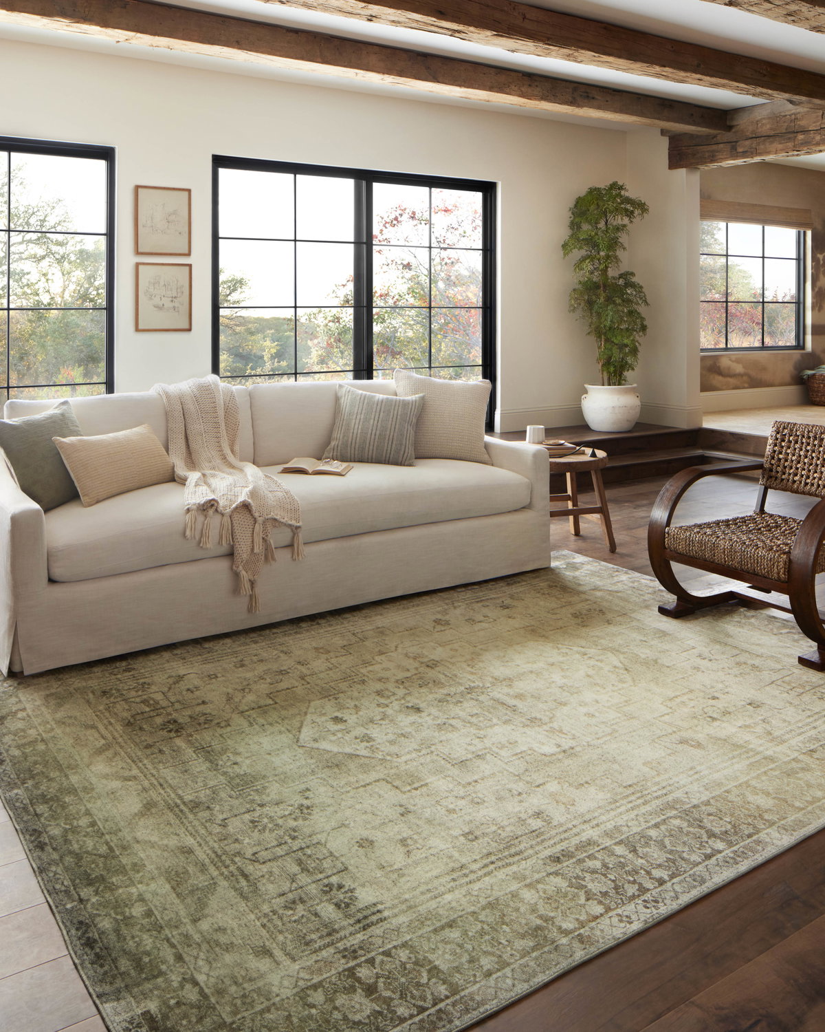 Magnolia Home by Joanna Gaines x Loloi Banks Rug, 1'6" length x 1'6" width View 3